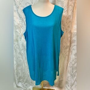 Ulla Popken Blue Tank Sleeveless Top